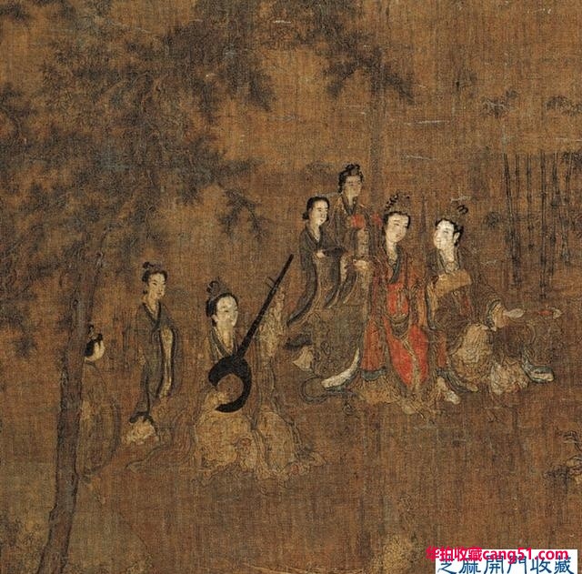 五代罕见的阮郜人物画《阆苑女仙图》