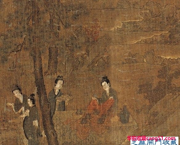 五代罕见的阮郜人物画《阆苑女仙图》